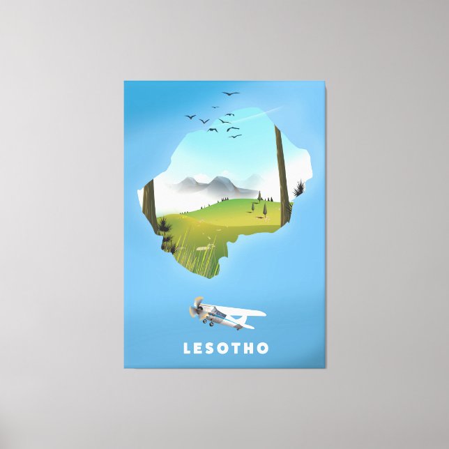 Toile Lesotho Afrique du Sud poster de ski (Recto)