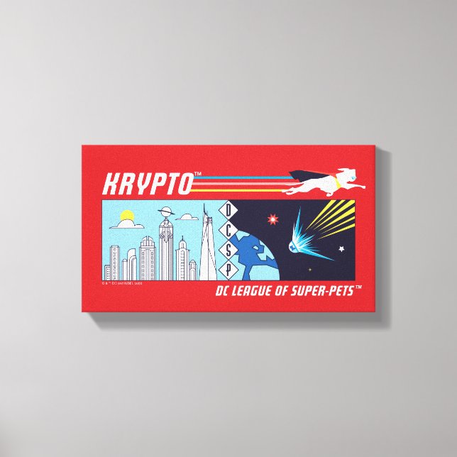 Toile L'espace extra-atmosphérique de Krypto vers la mét (Recto)