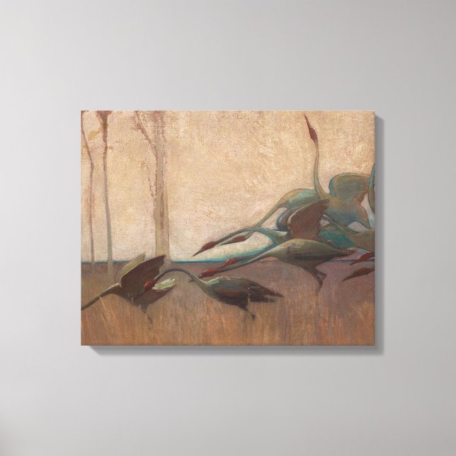 Toile L'esprit des plaines par Sydney Long (1914) (Recto)