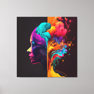 Toile L'esprit d'une femme dans les mouvements qui coule