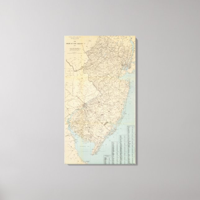 Toile L'état du New Jersey, 1877 (Recto)