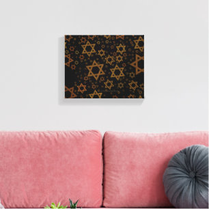 Toile L'étoile artistique de David thème Hanukkah de Sli