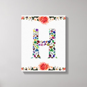 Toile Letter H Monogram