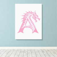 Lettre A de style dragon, alphabet du dragon, mono