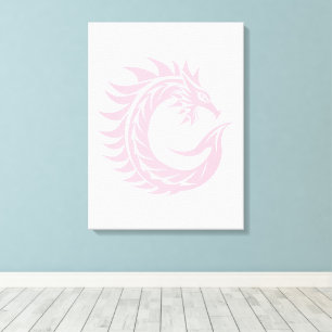 Toile Lettre C de style dragon, alphabet du dragon, mono