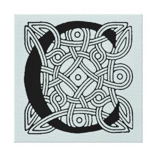 Toile Lettre C Vintage Monogramme de noeud celtique