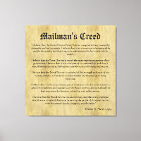 Lettre de crédit de Mailman's Carrier Retraite Cad
