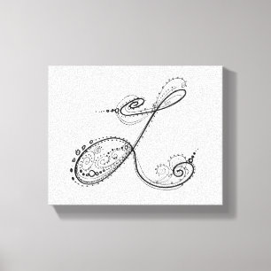 Toile Lettre de fantaisie L d'alphabet