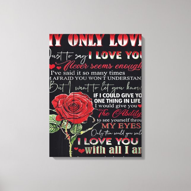 Toile Lettre de la femme à mon mari | Don de devis d'amo (Recto)