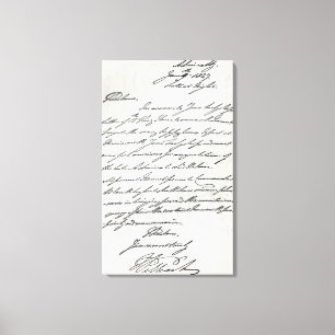 Toile Lettre de William IV à Madame Nelson
