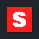 Toile Lettre initiale Monogramme Style moderne Rouge Bla<br><div class="desc">Voulez-vous posséder un produit avec les initiales de votre nom? Il est très simple,  esthétique et attrayant.</div>