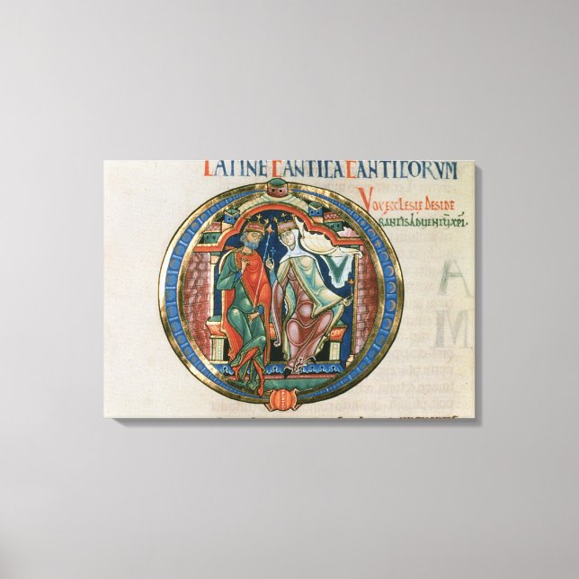 Toile Lettre initiale 'O' Osculatur me - Laissez-moi emb (Recto)