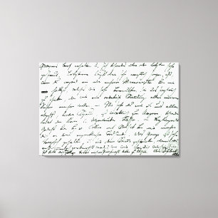 Toile Lettre manuscrite de Franz Schubert