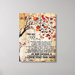 Toile Lettre mignonne au mari Beau Cadeau Pour Mari
