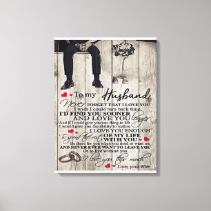 Toile Lettre mignonne au mari Bel cadeau