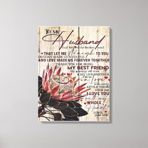 Toile Lettre mignonne au mari Cadeau Design Cool