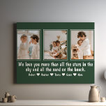 Toile Lettre personnalisée aux parents Photo de famille<br><div class="desc">La "Lettre personnalisée aux parents Family Photo Canvas Print" est une oeuvre d'art chaleureuse et personnalisable qui vous permet d'express votre amour et votre appréciation pour vos parents d'une manière unique et durable. Ce dessin en toile transforme vos souvenirs de famille chéris en une belle pièce de décoration qui paraîtra...</div>