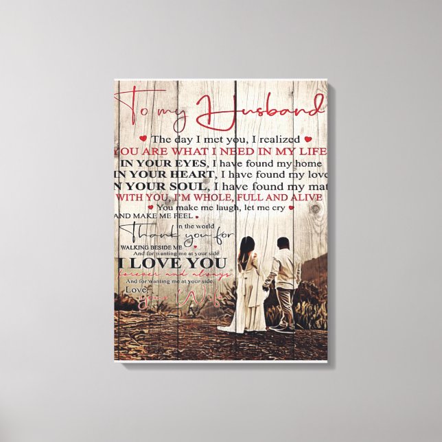 Toile Lettre Pour Lui | Cool À Mon Mari Cadeau (Recto)