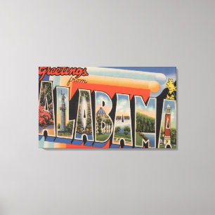 Toile Lettre ScenesAlabama d'AlabamaLarge