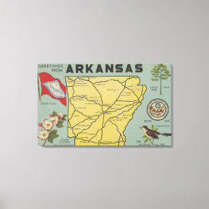 Toile Lettre ScenesArkansas d'ArkansasLarge