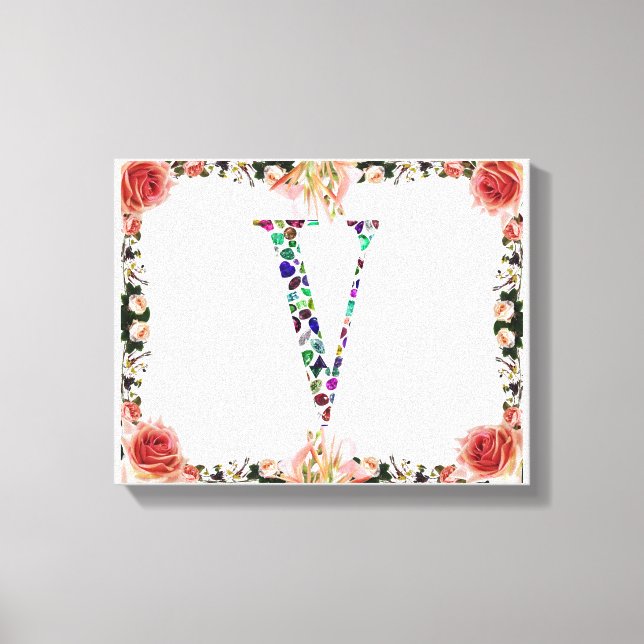 Toile Lettre V Monogramme (Recto)