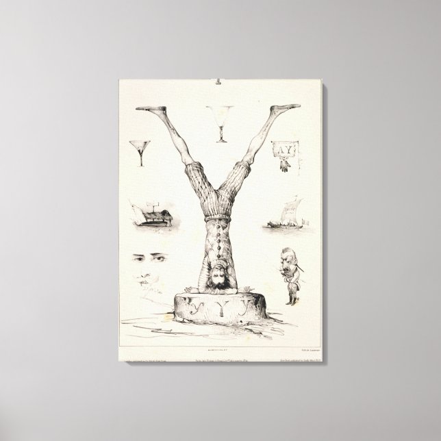 Toile Lettre Y d'un alphabet (Recto)
