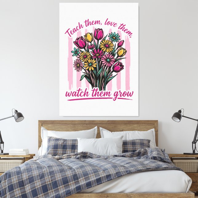 Toile leur enseigner les aimer les regarder grandir (Insitu(Chambre))