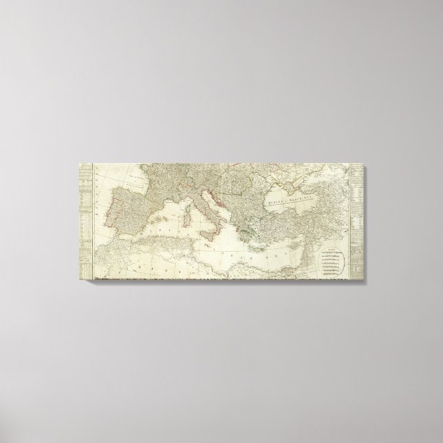 Toile L'Europe divisée en royaumes, empires (Recto)
