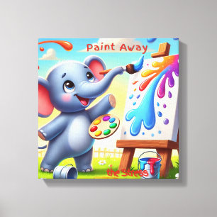 Toile L'évasion créative de l'éléphant