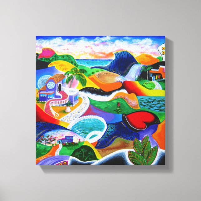 Toile Lever de soleil à Porto Rico (Recto)