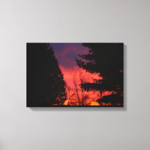 Lever de soleil cramoisi sur Hubbell, Michigan