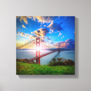 Toile Lever de soleil de Golden Gate