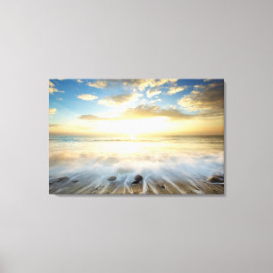 Toile Lever de soleil d'or