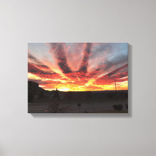 Toile Lever de soleil incroyable du Montana