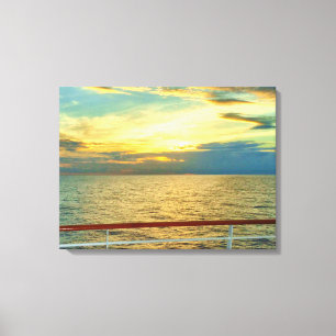 Toile Lever de soleil marin