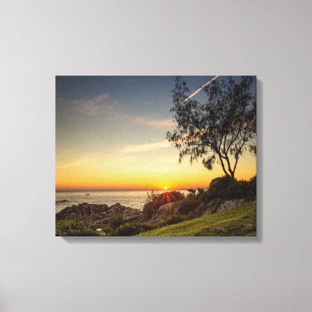 Toile Lever De Soleil Sur La Plage Armação, Brésil (Recto)