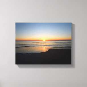 Toile Lever de soleil vif sur l'océan