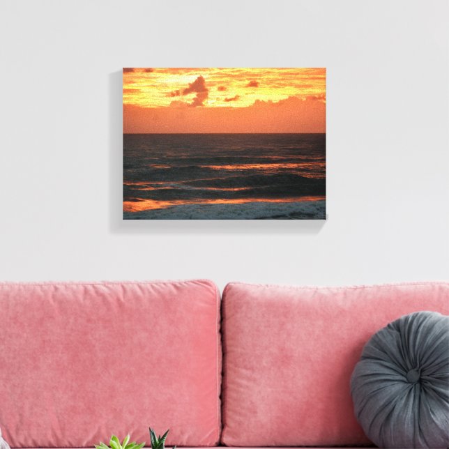 Toile Lever de soleil vif sur l'océan (Insitu(Salon))