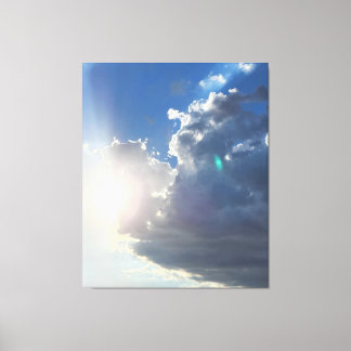 Toile Lever du soleil dans les nuages Photo