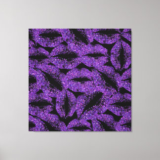 Toile Lèvres à Parties scintillant violette