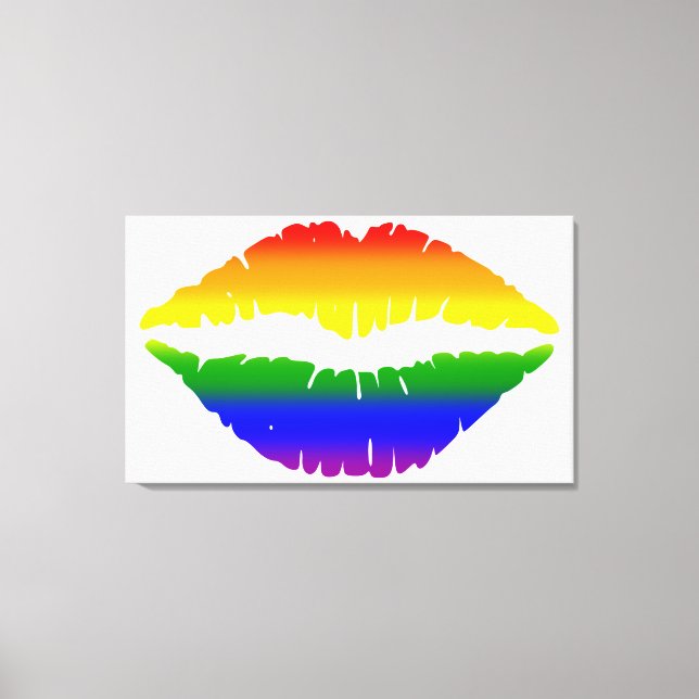 Toile Lèvres arc-en-ciel (Recto)