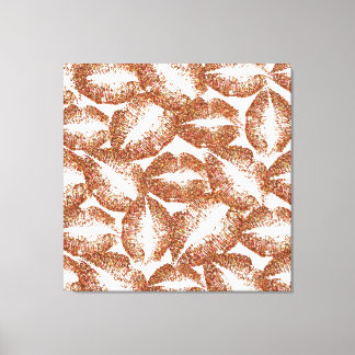 Toile Lèvres orange Parties scintillant #4