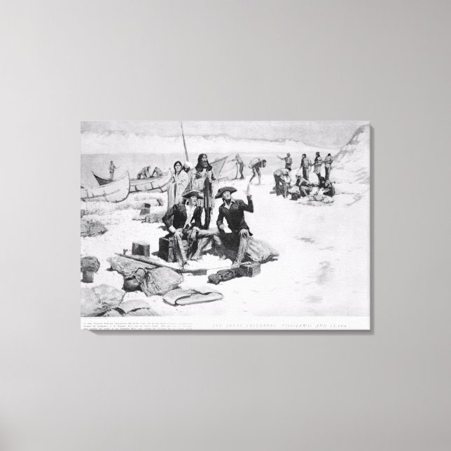 Toile Lewis et Clark à l'embouchure du Columbia (Recto)