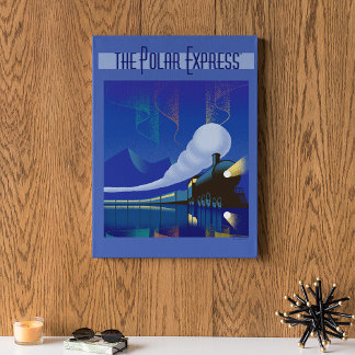 Toile L'Express polaire | Northern Lights Vintage voyage