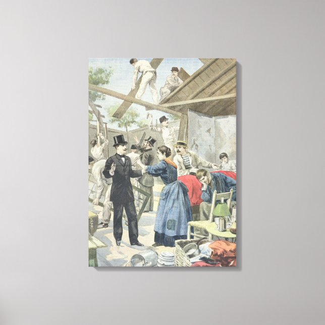 Toile L'expulsion des pauvres des taudis (Recto)