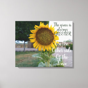 Toile L'Herbe Est Toujours Plus Verte Tournesol Canvas A