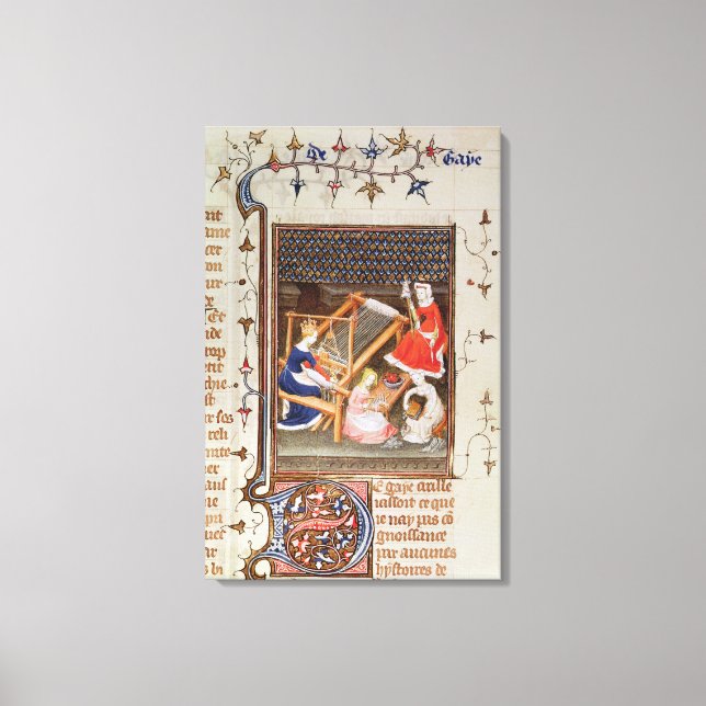 Toile L'histoire de Gaia, de "De Claris Mulieribus" (Recto)