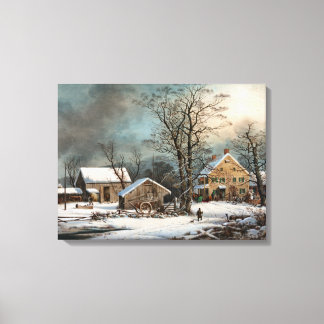 Toile L'hiver à la campagne, Un matin froid