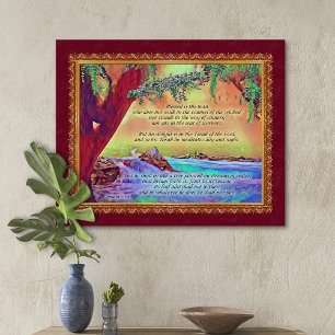 Toile L'Homme Béni est Comme Un Psaume D'Arbre 1 Étendu