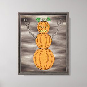 Toile L'homme de citrouille Art d'Halloween